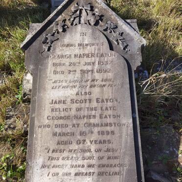 EATON George Napier 1837-1892 &amp; Jane Scott -1898