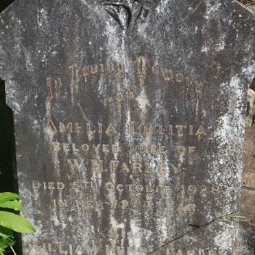 FARLEY William Henry 1856-1938 &amp; Amelia Letitia -1928