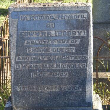 GUEST Edwyna nee NICHOLLS 1906-1942