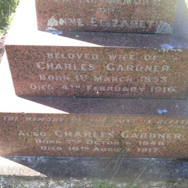 GARDNER Charles 1848-1917 &amp; Anne Elizabeth 1853-1916