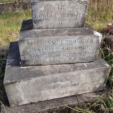 GREGORY William Frederick Rainier 1866-1898