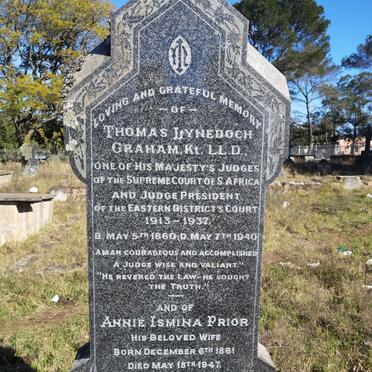 GRAHAM Thomas Lynedoch 1860-1940 &amp; Annie Ismina Prior 1861-1947