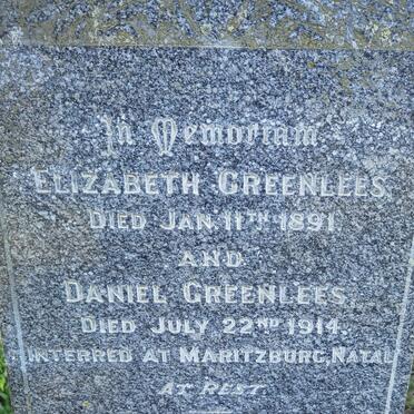 GREENLEES Daniel -1914 &amp; Elizabeth -1891