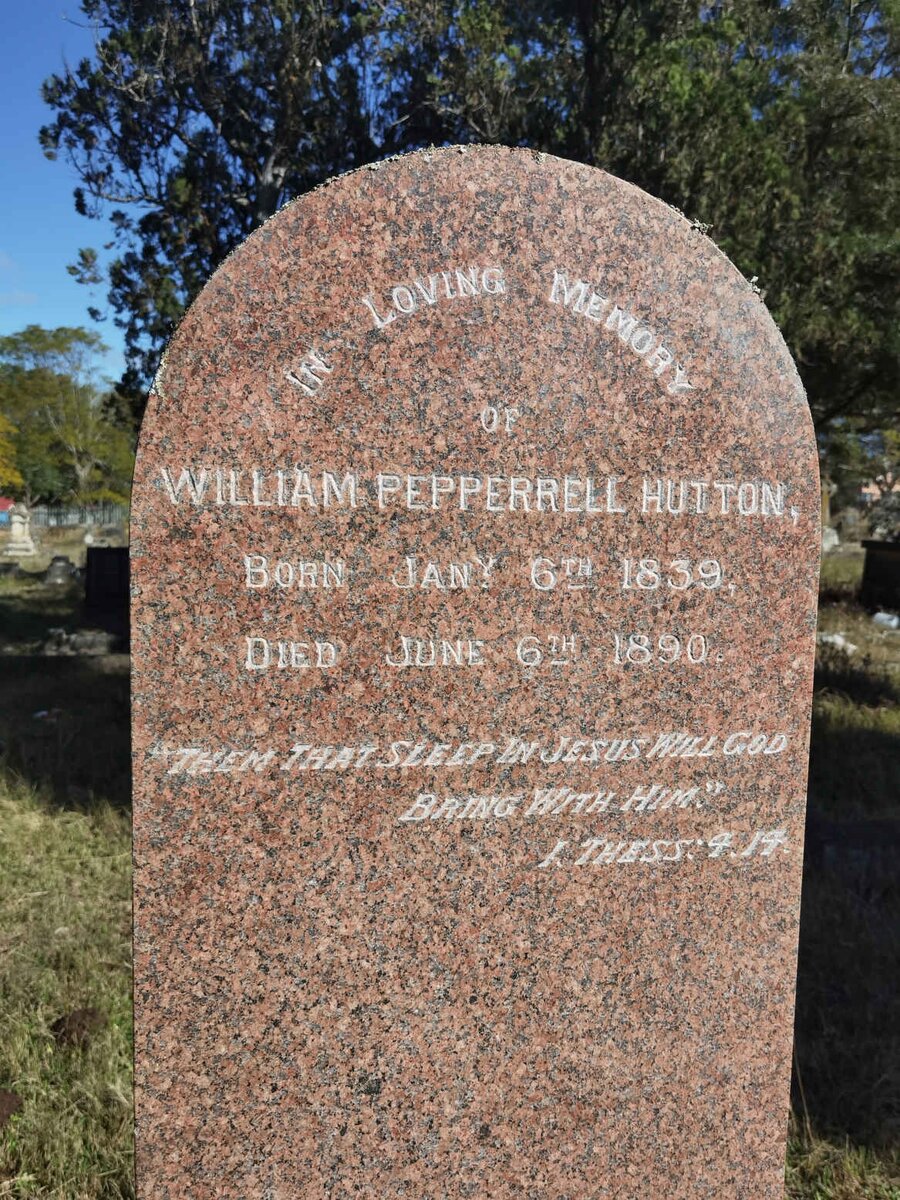 HUTTON William Pepperrell 1839-1890
