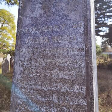 HOOLE James -1845 &amp; Jane -1853