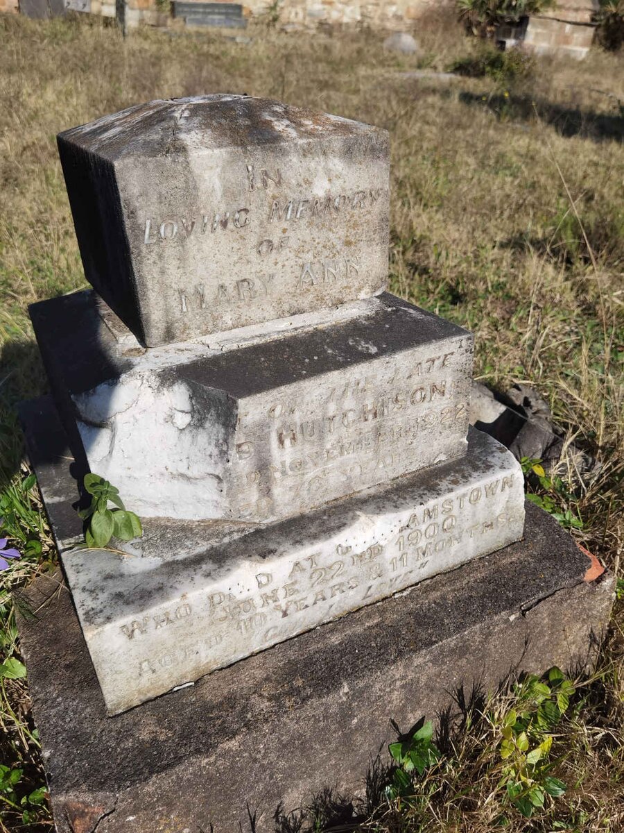 HUTCHISON Mary Ann -1922 :: HUTCHISON -1900