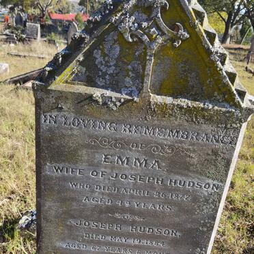 HUDSON Joseph -1884 &amp; Emma -1877