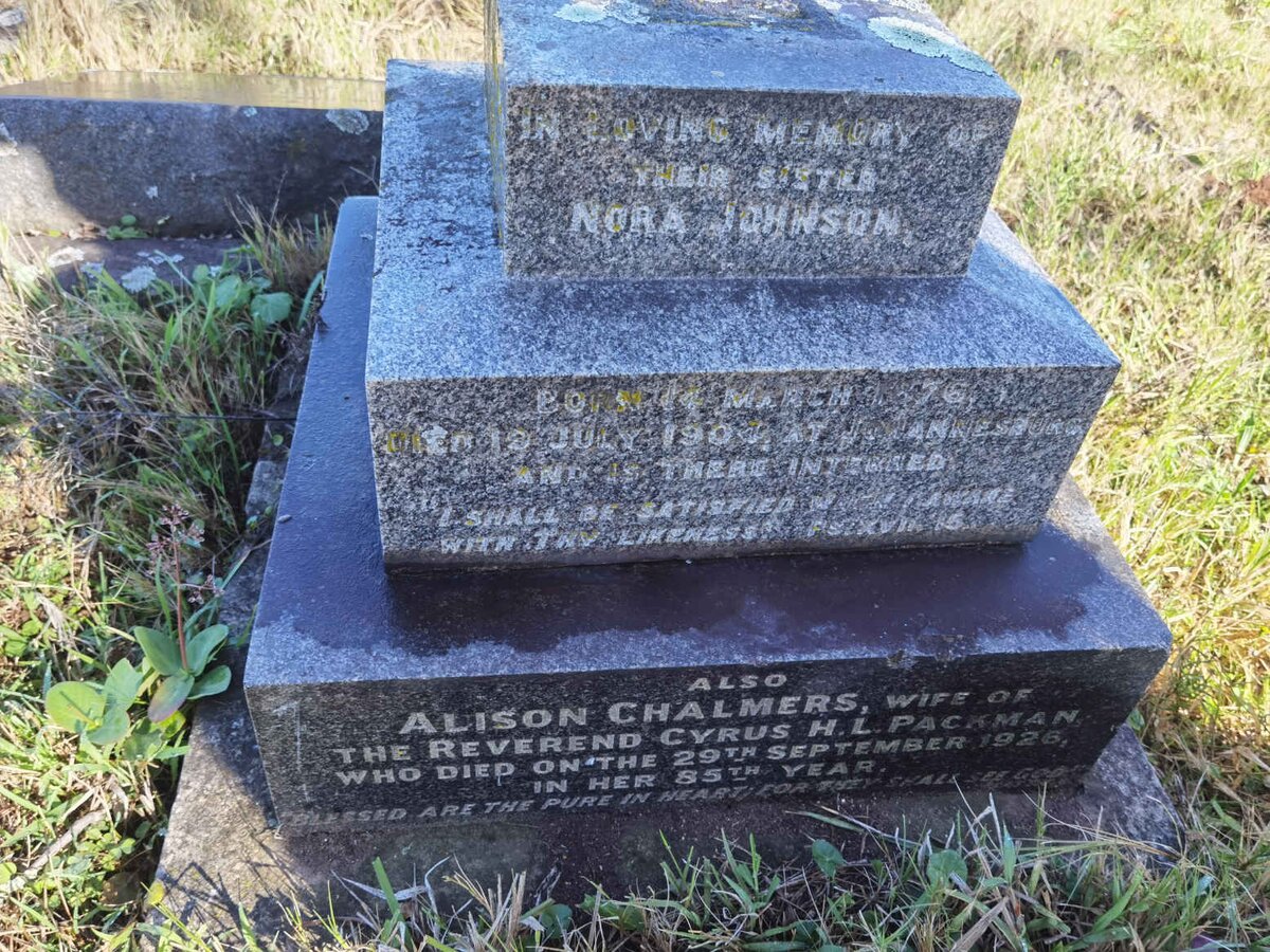 JOHNSON Nora 1876-1904 :: PACKMAN Alison Chalmers -1926