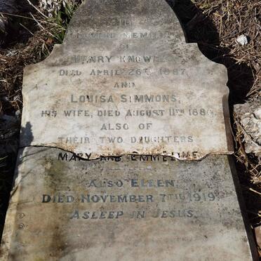 KNOWLES Henry -1887 &amp; Louisa Simmons -1886 :: KNOWLES Mary :: KNOWLES Emmeline :: KNOWLES Ellen -1919