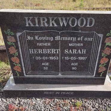 KIRKWOOD Herbert -1953 &amp; Sarah -1997