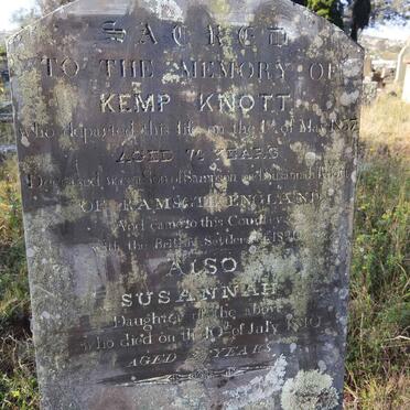 KNOTT Kemp -1857 :: KNOTT Susannah -1850