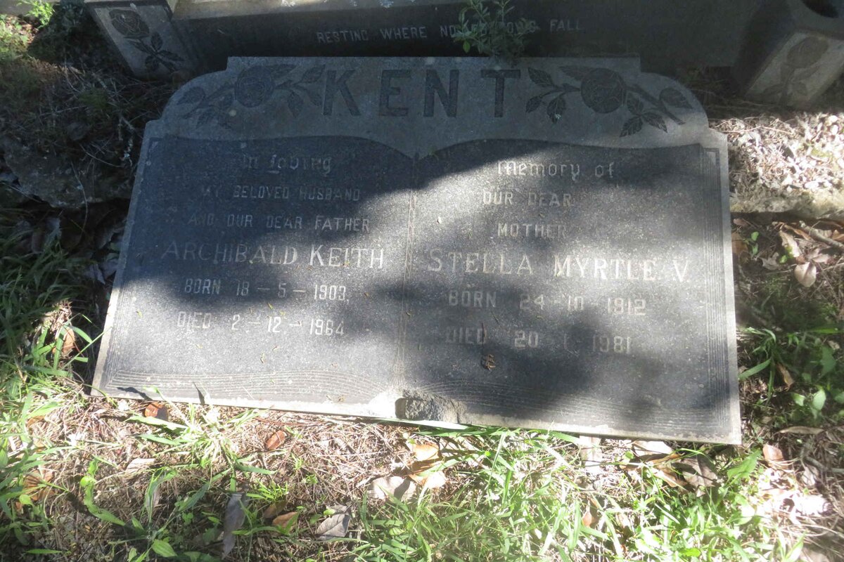 KENT Archibald Keith 1903-1964 &amp; Stella Myrtle V. 1912-1981