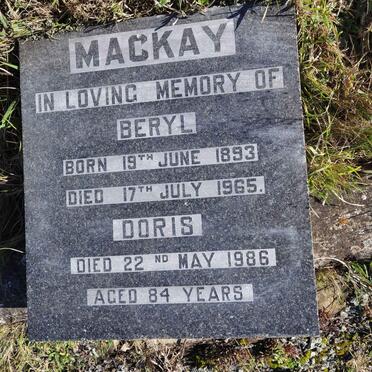 MACKAY Beryl 1893-1965 :: MACKAY Doris -1986
