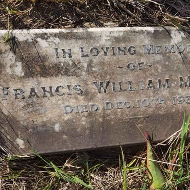 MULLINS Francis William -1937