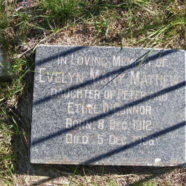 MATHEW Evelyn Mary nee O'CONNOR 1912-1998