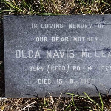 MCLEAN Olga Mavis nee REED 1925-1984