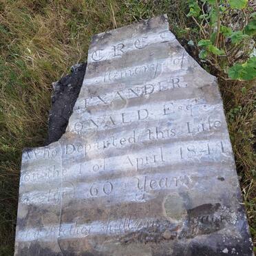 MCDONALD Alexander -1841