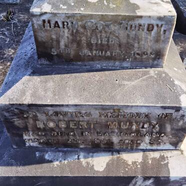 MUNDY Robert -1881 :: MUNDY Mary Cox -1898