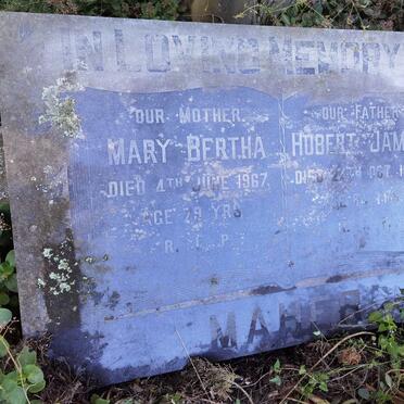 MAHER Hubert James -1967 &amp; Mary Bertha -1967