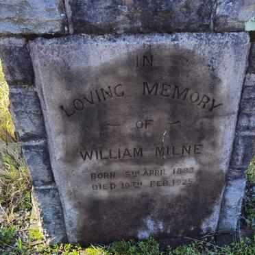 MILNE William 1883-1925