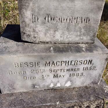 MACPHERSON Bessie 1852-1883