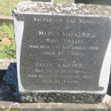 MACKENZIE James -1941 &amp; Mary FRASER -1928