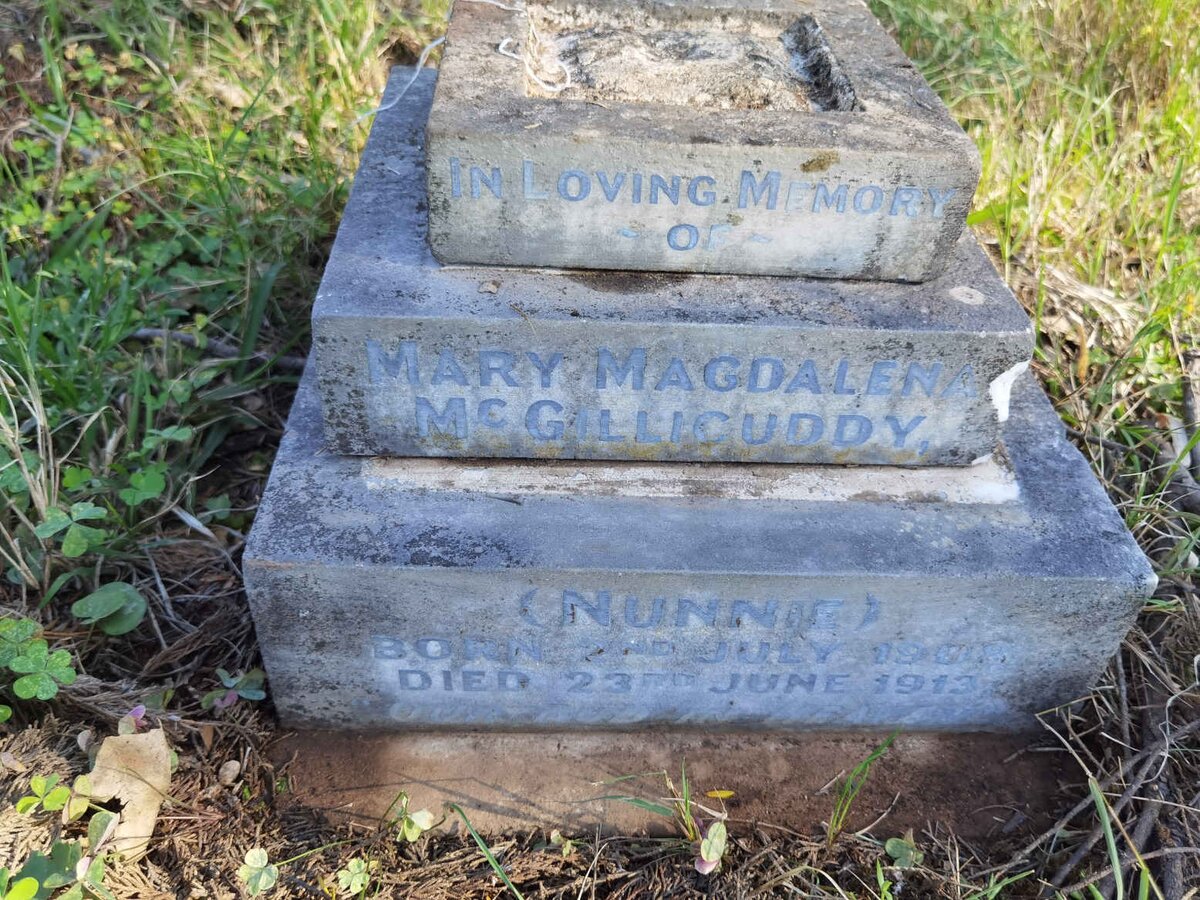 MCGILLICUDDY Mary Magdalena 1908-1913