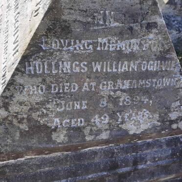 OGILVIE Hollings William -1894