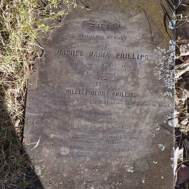 PHILLIPS Rachel Maria -1839 :: PHILLIPS William Henry -1852