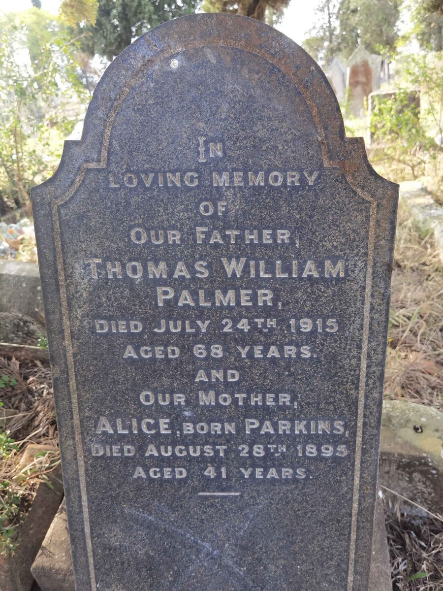 PALMER Thomas William -1915 & Alice PARKINS -1895