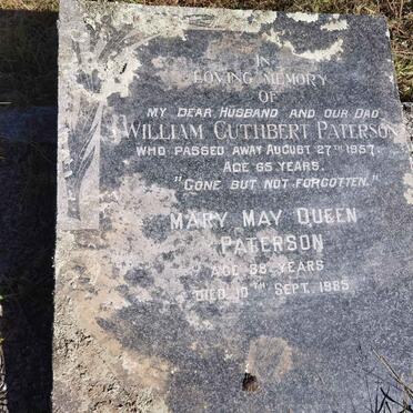 PATERSON William Cuthbert -1957 &amp; Mary May Queen -1985