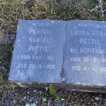 PETTIT Louisa Maria nee MORGENDAAL 1888-1968 :: PETTIT Richard Samuel 1911-1928