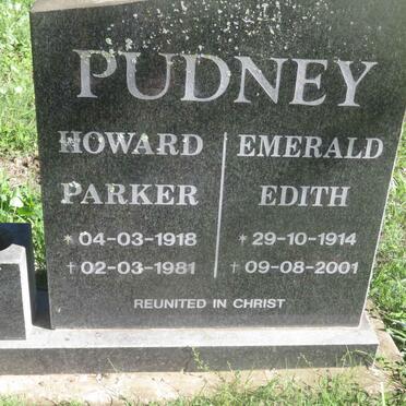PUDNEY Howard Parker 1918-1981 &amp; Emerald Edith 1914-2001