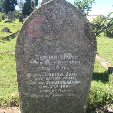 PREW Benjamin -1891 &amp; Louisa Jane -1891