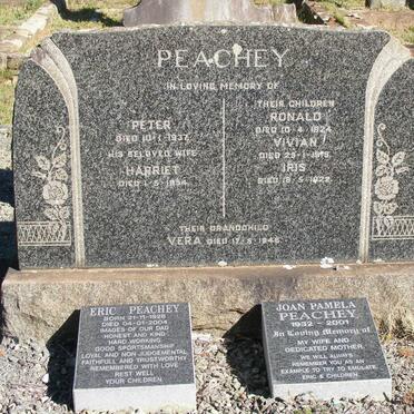 PEACHEY Peter -1937 &amp; Harriet -1954 :: PEACHEY Ronald -1924 :: PEACHEY Vivian -1919