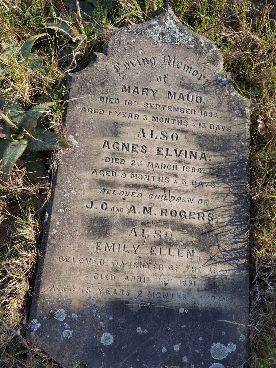 ROGERS Mary Maud -1882 :: ROGERS Agnes Elvina -1884 :: ROGERS Emily Ellen -1891