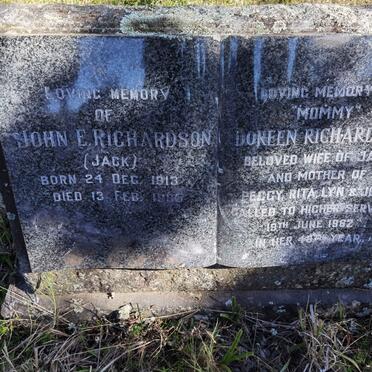 RICHARDSON John Erich 1913-1985 &amp; Doreen -1962