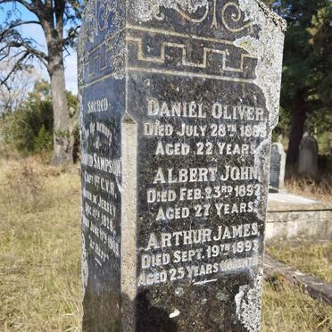 SAMPSON Daniel Oliver -1883 :: SAMPSON Albert John -1892 :: SAMPSON Arthur James -1893 _2