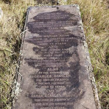 SCANLEN Emma Thackwray -1862 :: SCANLEN Anne -1843 :: SCANLEN Anne -1853 :: SCANLEN Charles -1871 & Sarah -1868