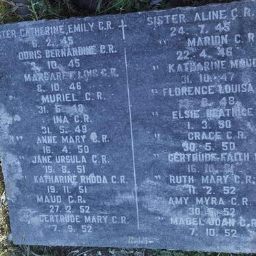 SISTER Catherine Emily -1945 :: SISTER Doris Bernardine -1946 :: SISTER Muriel -1948 :: SISTER Ina -1949