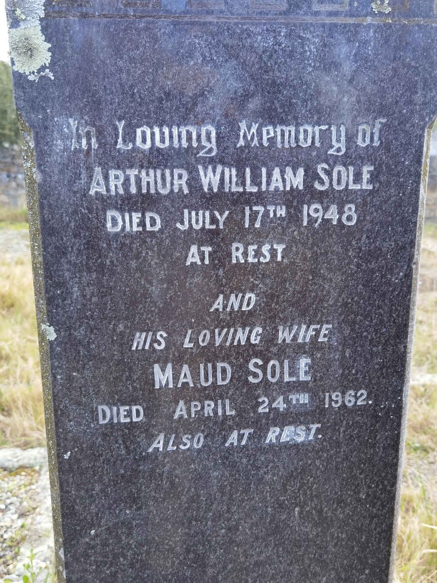 SOLE Arthur William -1948 &amp; Maud -1962