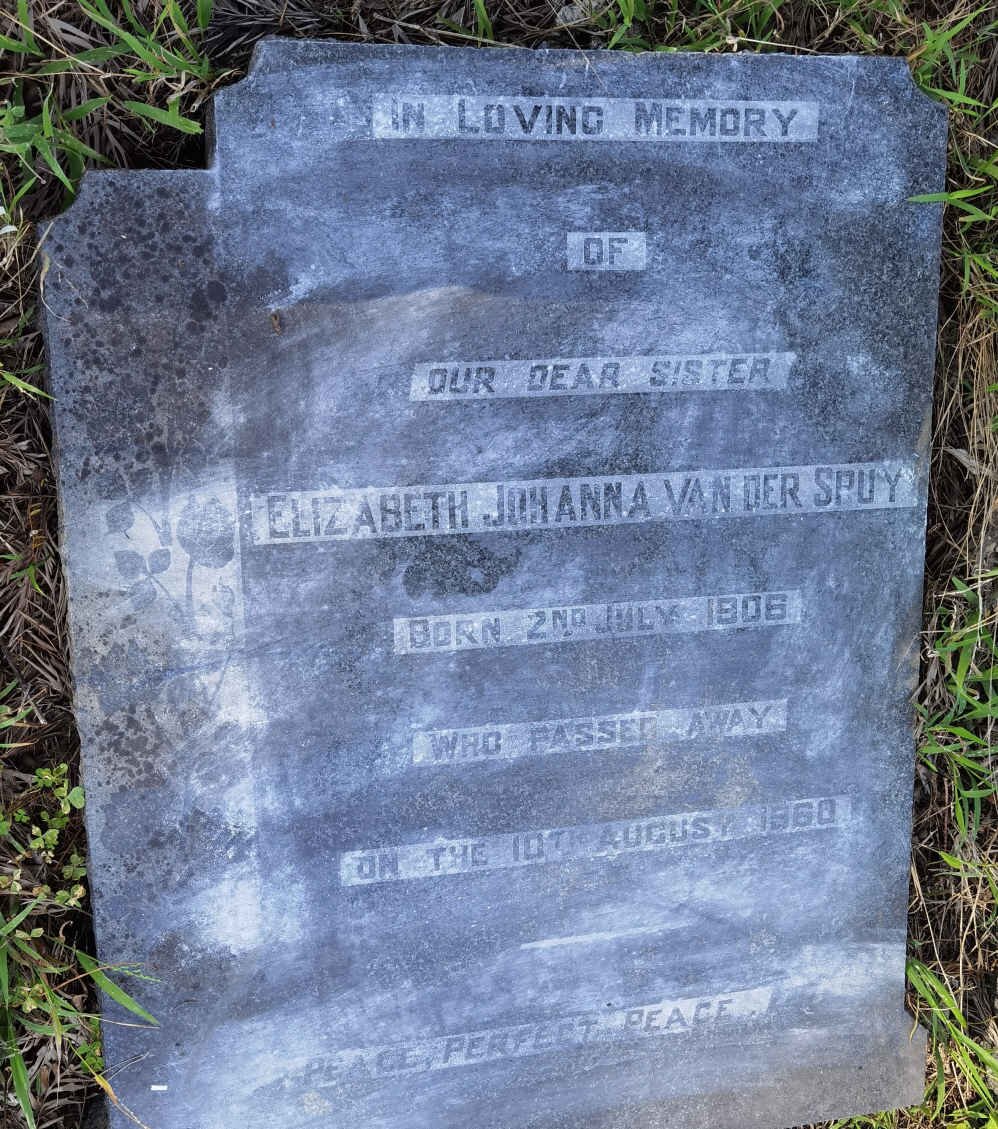 SPUY Elizabeth Johanna, van der 1906-1960
