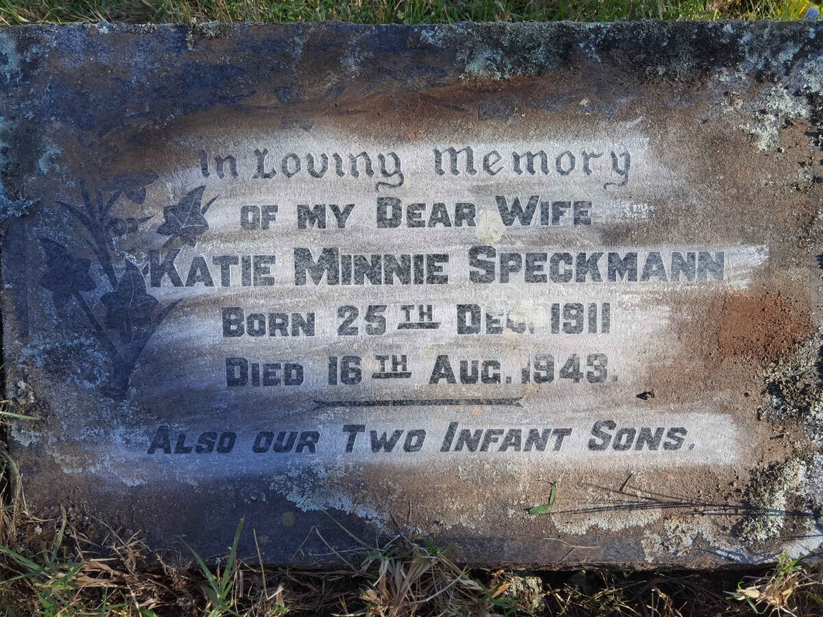 SPECKMANN Katie Minnie 1911-1943