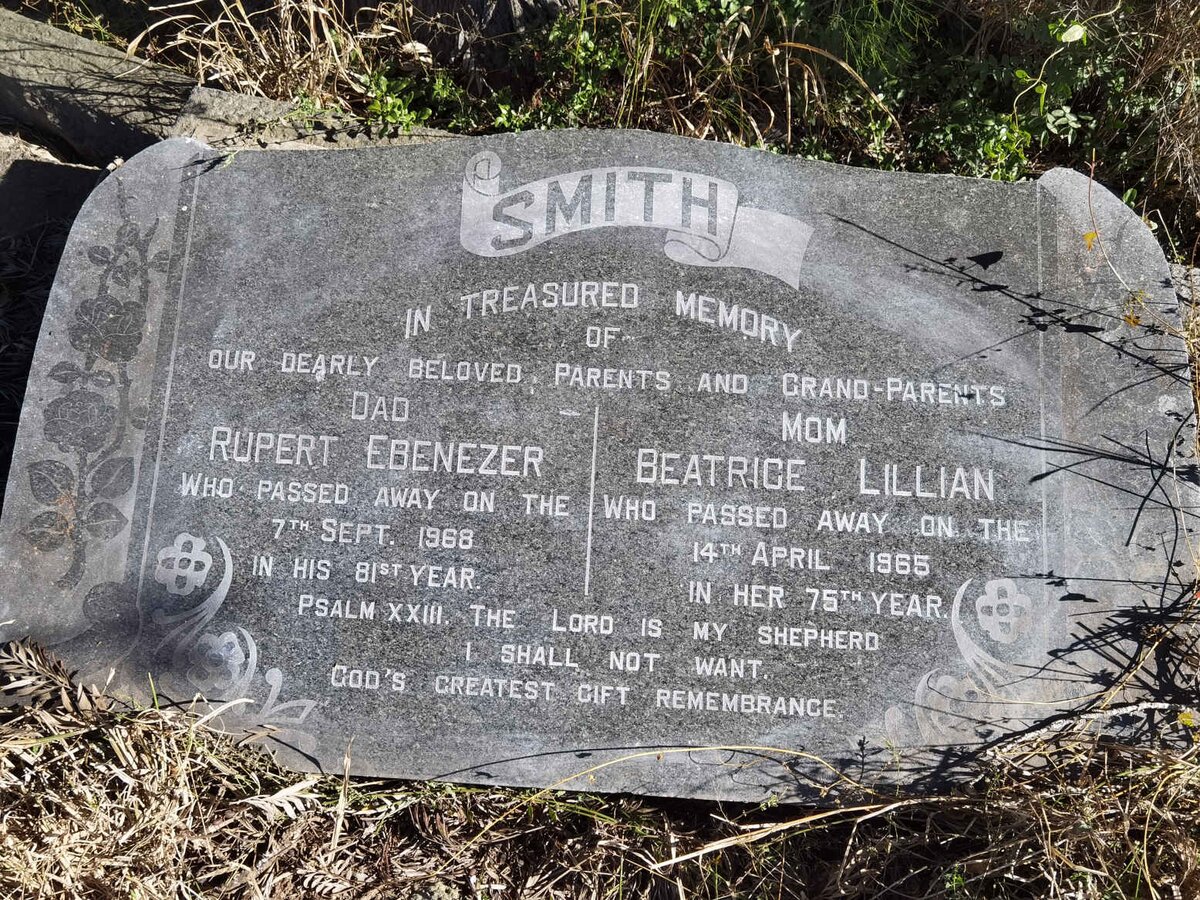 SMITH Rupert Ebenezer -1968 &amp; Beatrice Lillian -1965