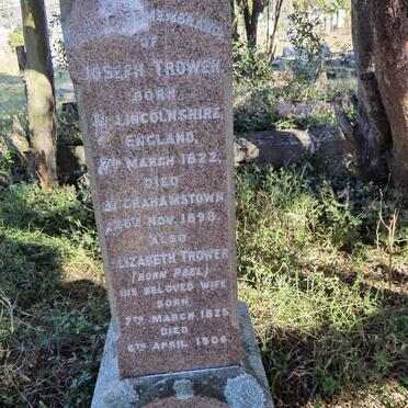 TROWER Joseph 1822-1898 &amp; Elizabeth PEEL 1825-1906