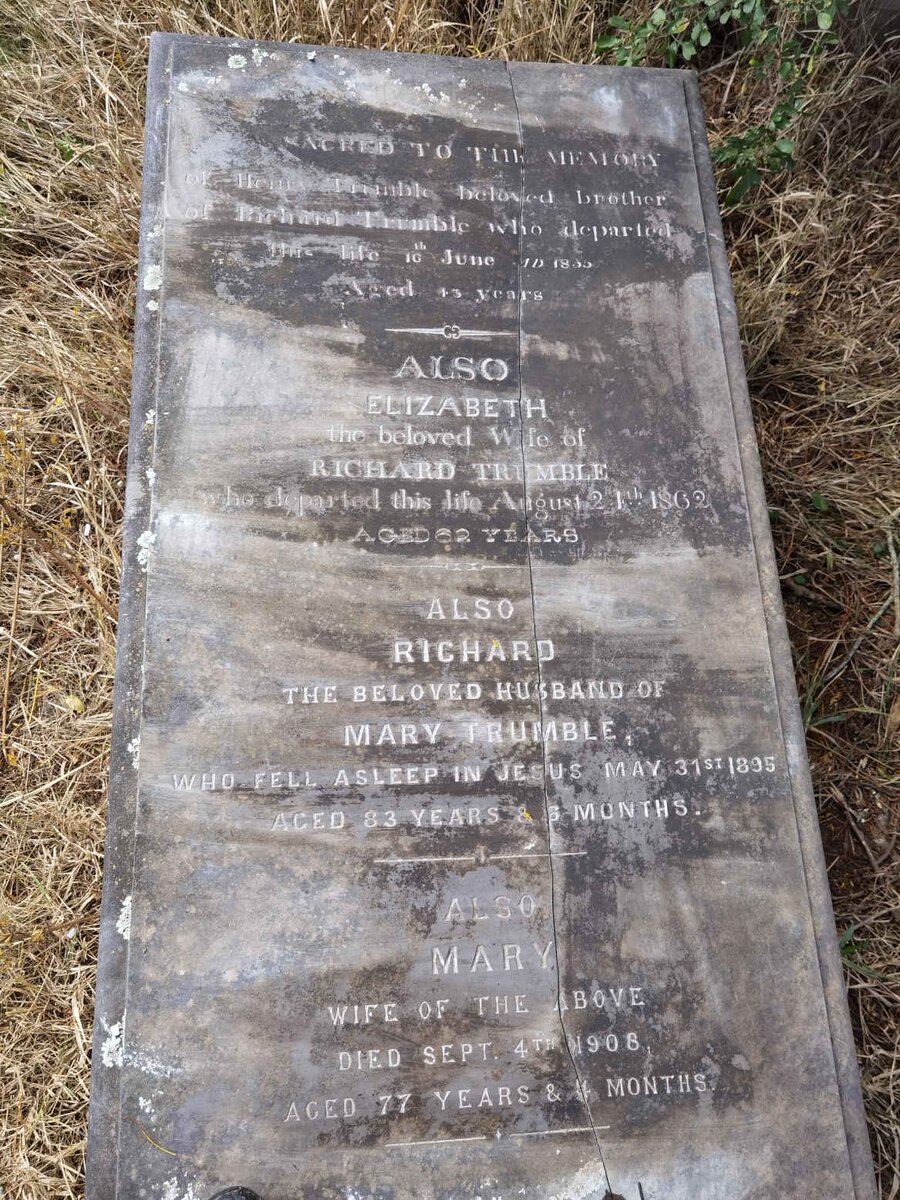 TRUMBLE Richard -1895 &amp; Mary -1908 :: TRUMBLE Henry -1855 :: TRUMBLE Elizabeth -1862