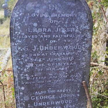 UNDERWOOD George John 1848-1927 &amp; Laura Jessie -1916