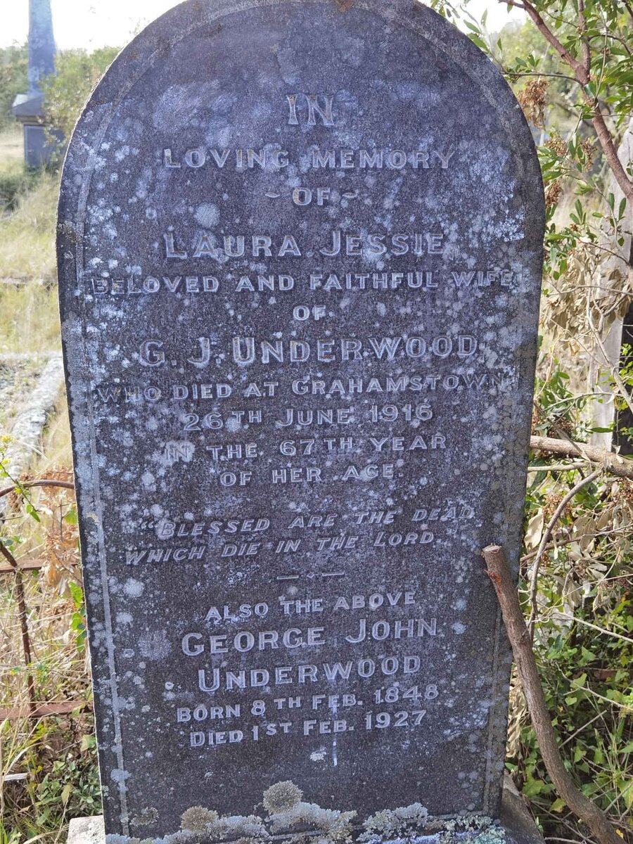 UNDERWOOD George John 1848-1927 &amp; Laura Jessie -1916