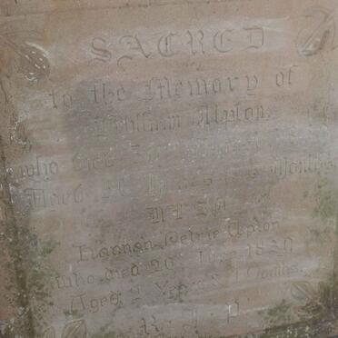 UPTON William -1850 :: UPTON Hannah Petrie -1839