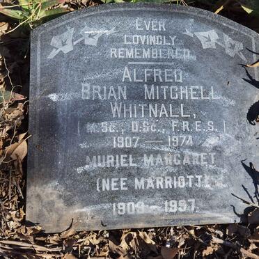WHITNALL Alfred Brian Mitchell 1907-1974 &amp; Muriel Margaret MARRIOTT 1909-1997